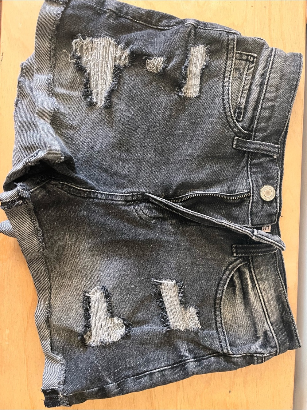 SO Distressed Black Denim Jean Shorts